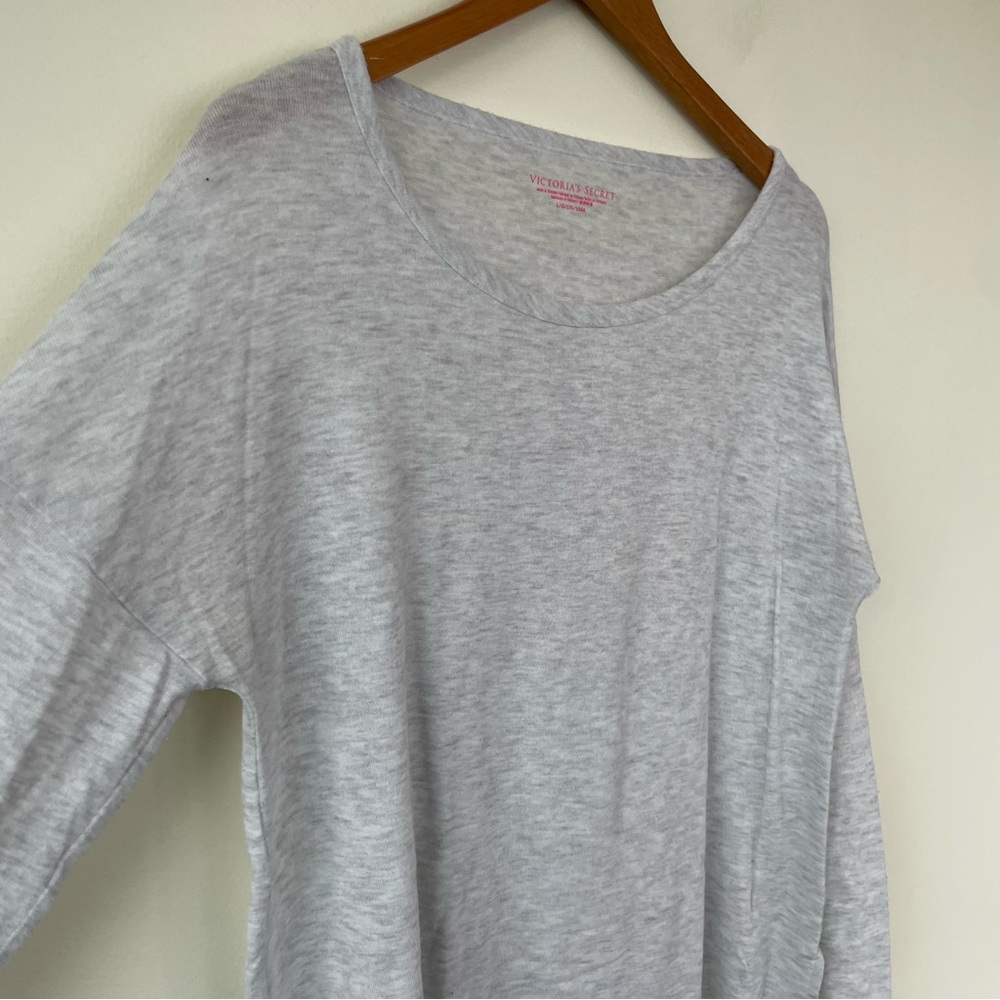 Victoria’s Secret Lightweight Dolman Long Sleeve Scoop Neck Sweater L Large Grey - Picture 2 of 7